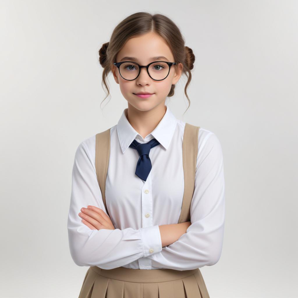 Young student poses confidently in scholarly attire Young student poses confidently in scholarly attire