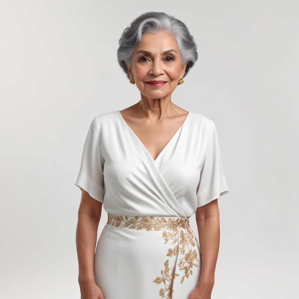 Elegant woman in graceful attire with a calm expression Elegant woman in graceful attire with a calm expression