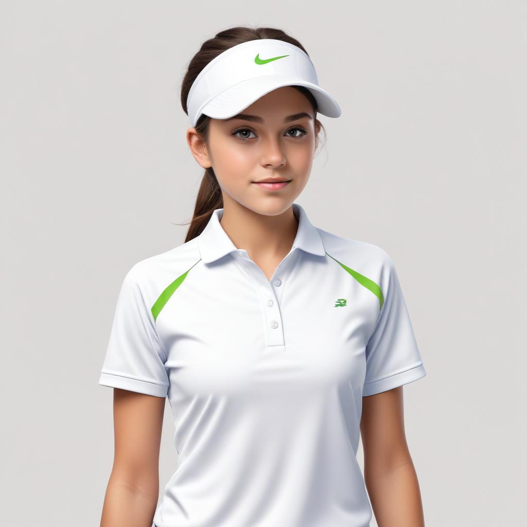 Young athlete ready for tennis practice in bright attire Young athlete ready for tennis practice in bright attire