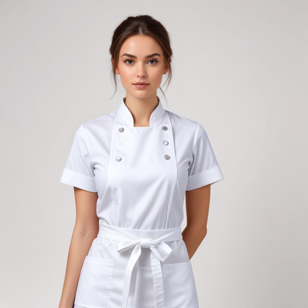 Chef in a white uniform posing for a portrait Chef in a white uniform posing for a portrait