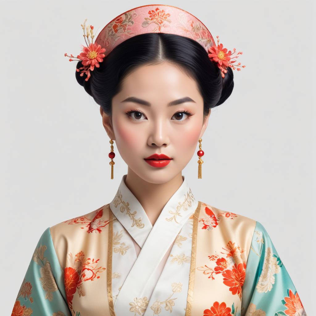 Elegant woman in traditional attire Elegant woman in traditional attire