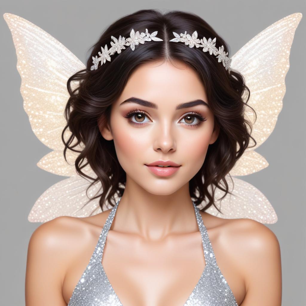 Sparkling fairy portrait with wings Sparkling fairy portrait with wings