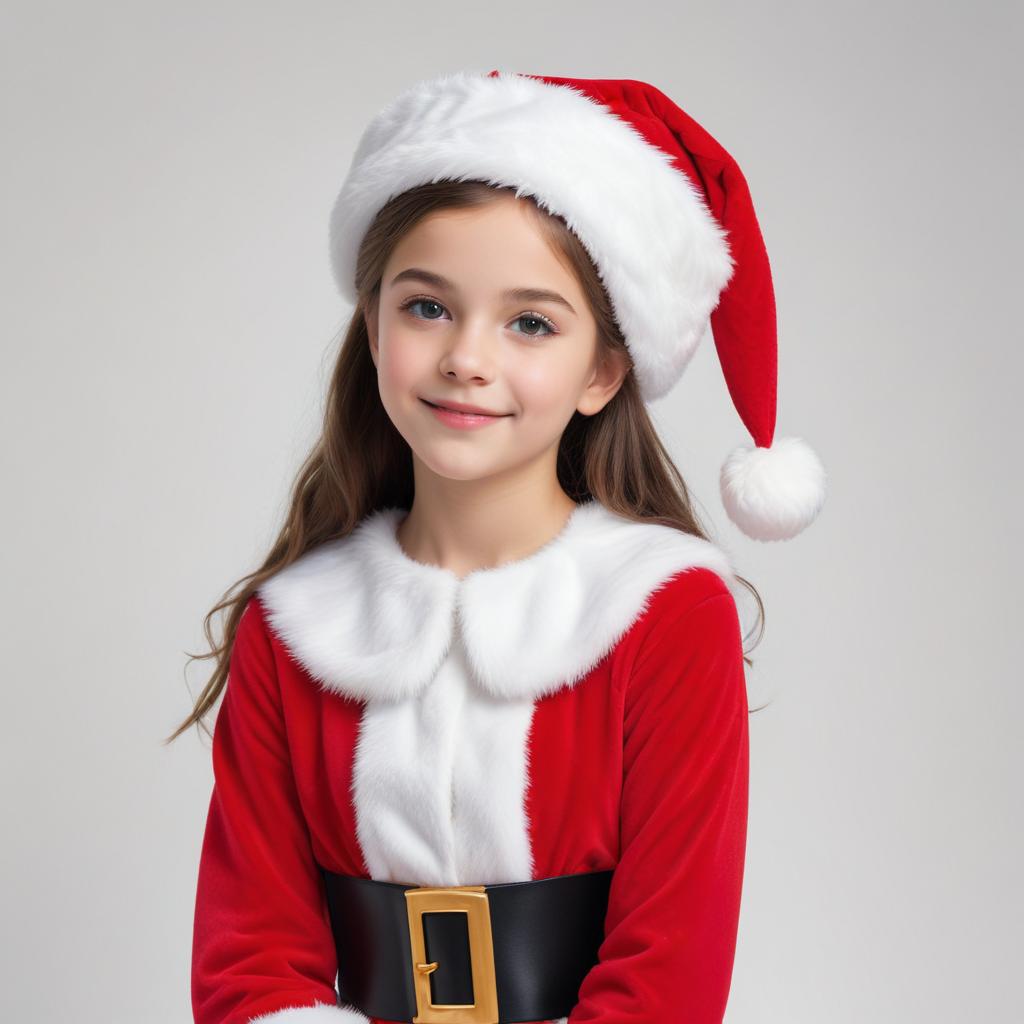 Young girl dressed as santa Young girl dressed as santa