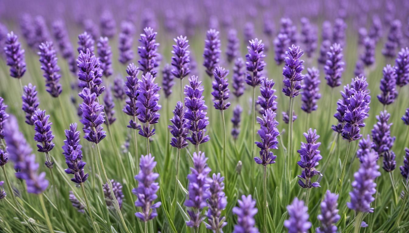 Lavender field in full bloom Lavender field in full bloom