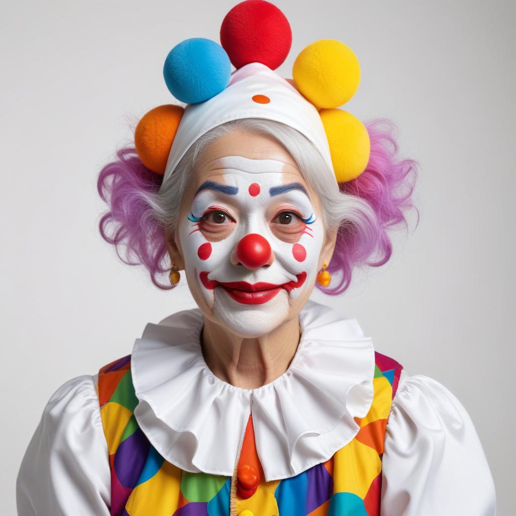 Clown with colorful costume and makeup Clown with colorful costume and makeup