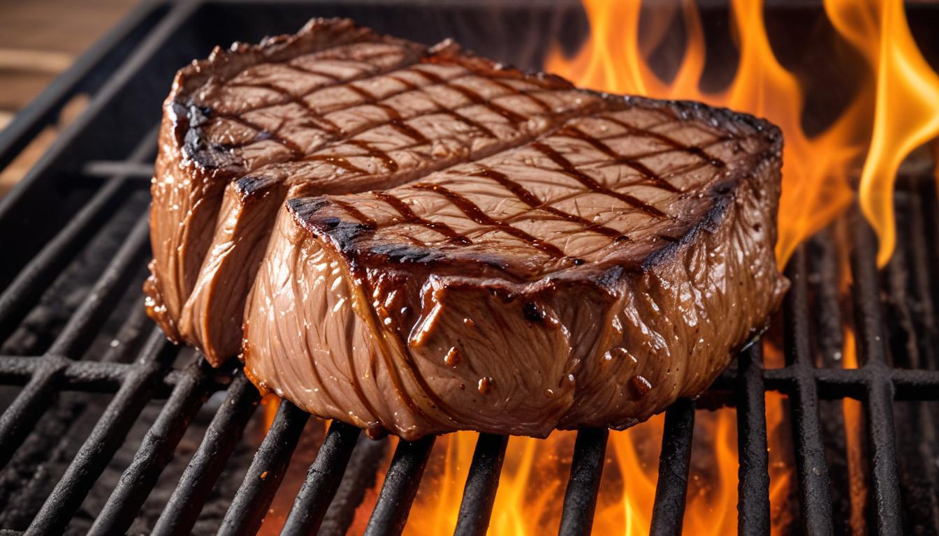 Grilling a perfect steak outdoors Grilling a perfect steak outdoors