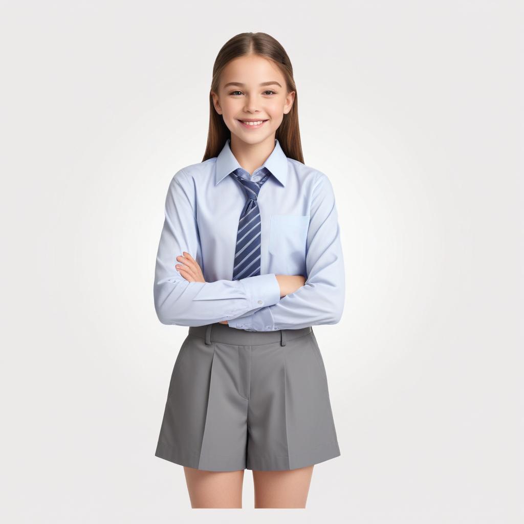 Young girl in school uniform Young girl in school uniform
