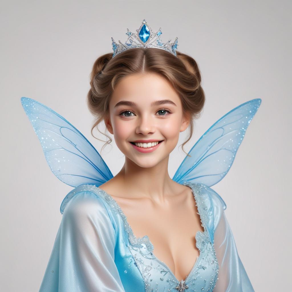 Fairy costume portrait with blue wings Fairy costume portrait with blue wings