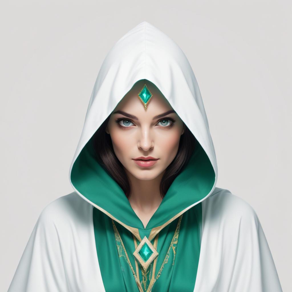 Mystical figure in green attire Mystical figure in green attire