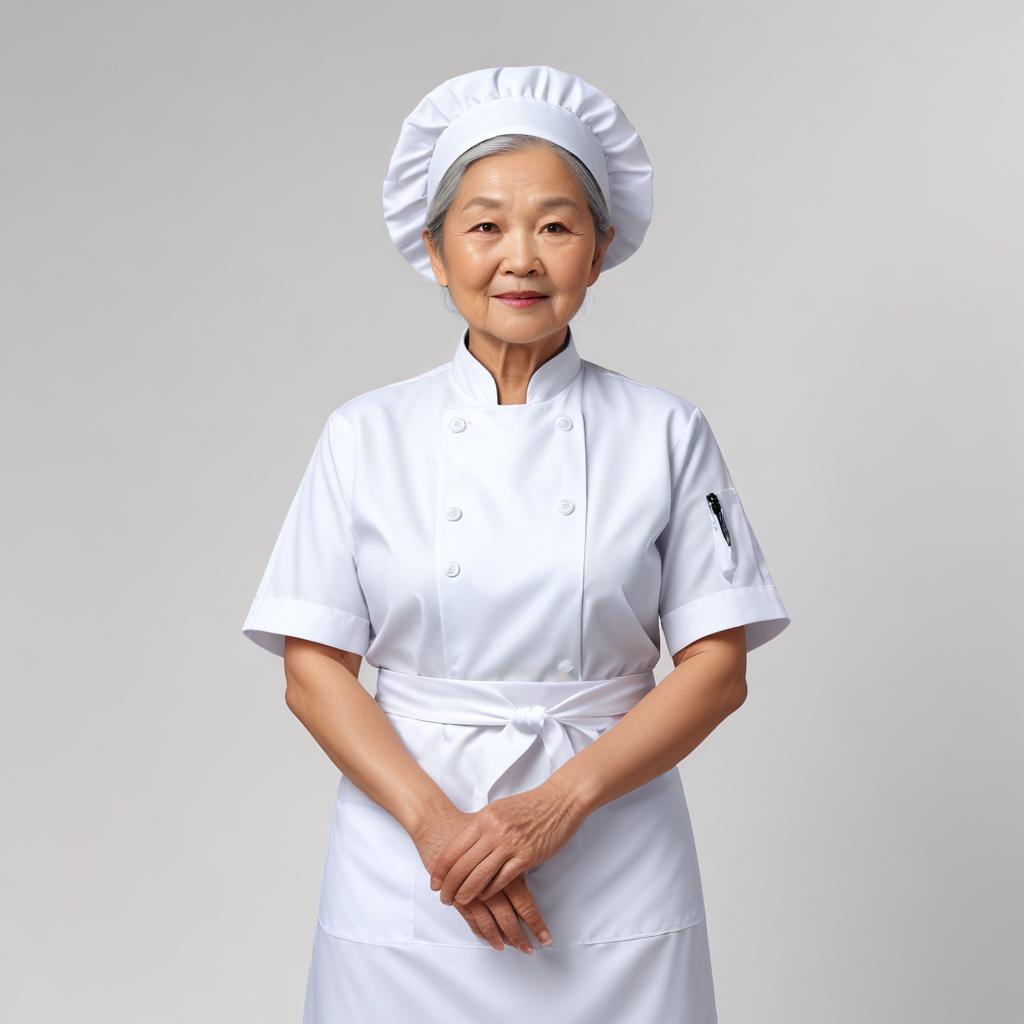 Chef in white uniform smiling Chef in white uniform smiling