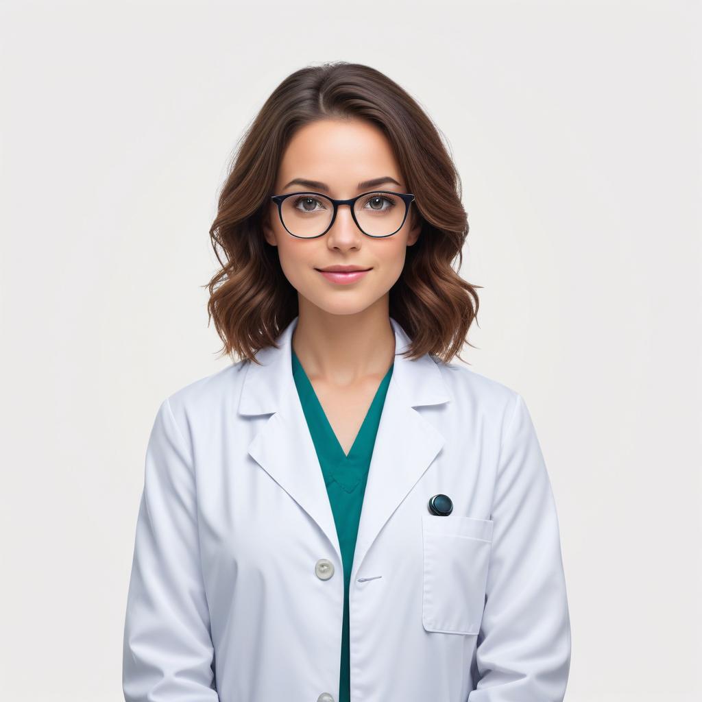 Doctor in a white coat and glasses Doctor in a white coat and glasses