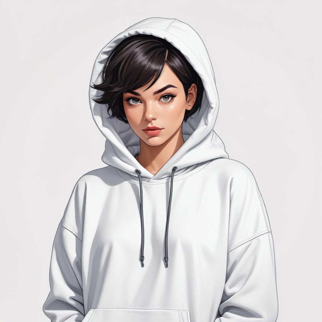 Casual portrait of a young woman Casual portrait of a young woman