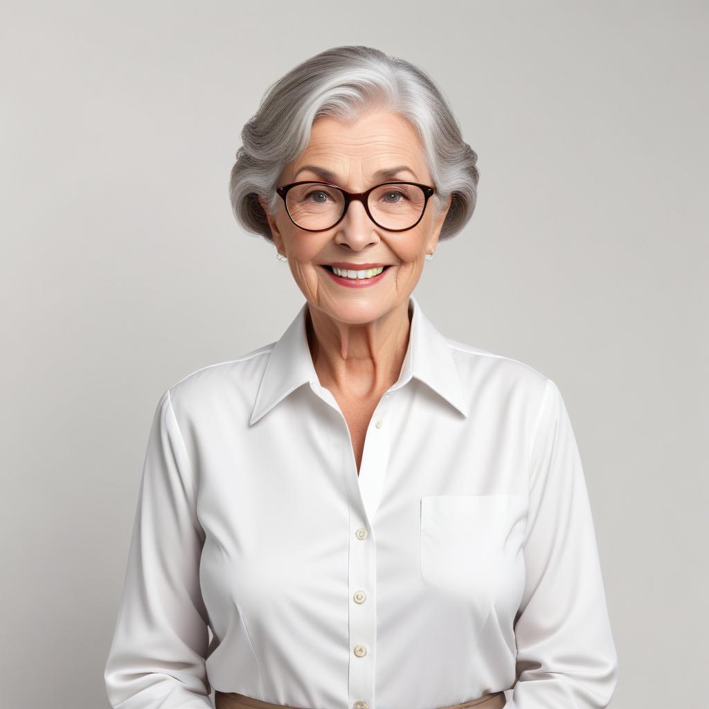 Elderly woman smiling warmly Elderly woman smiling warmly