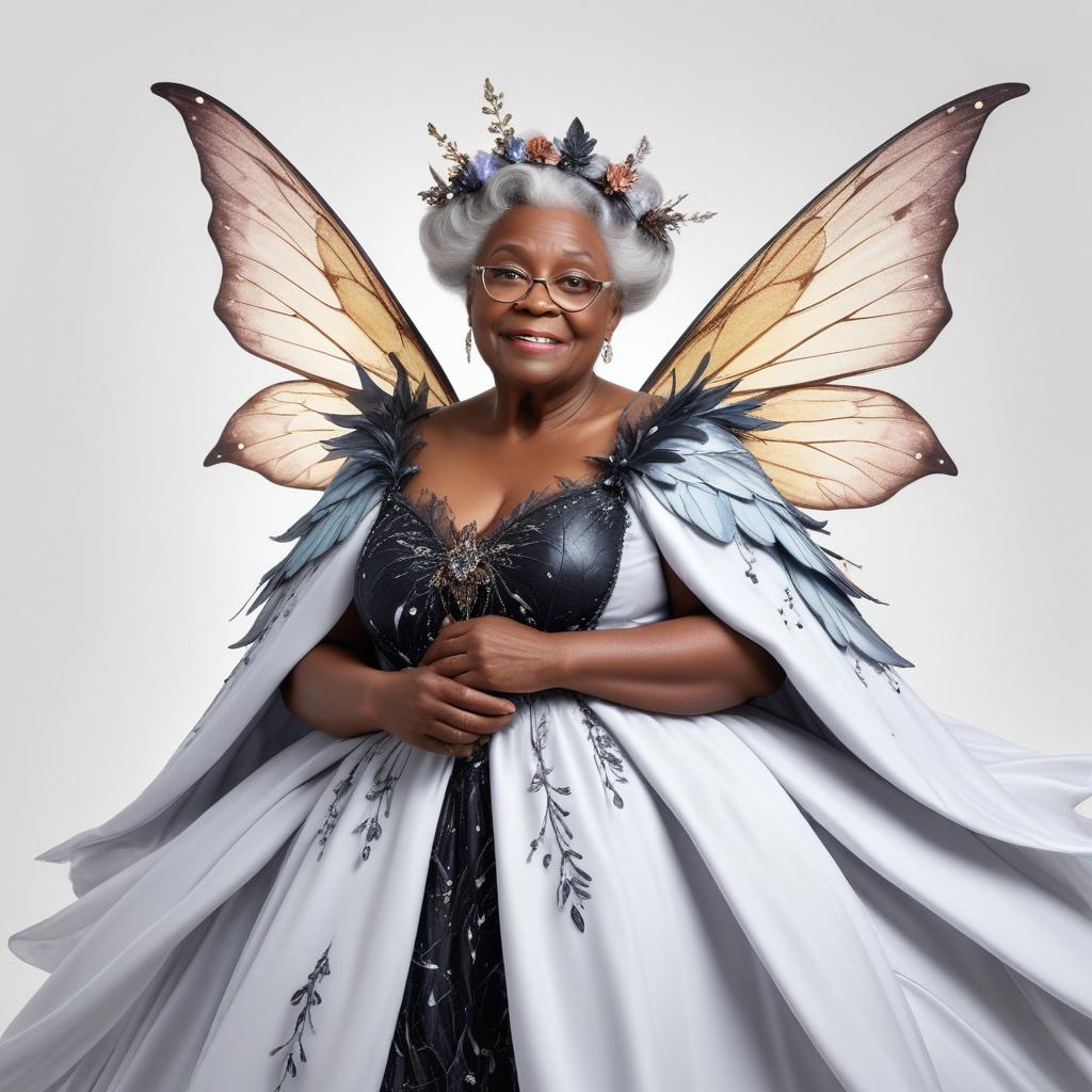 Elegant fairy with butterfly wings Elegant fairy with butterfly wings