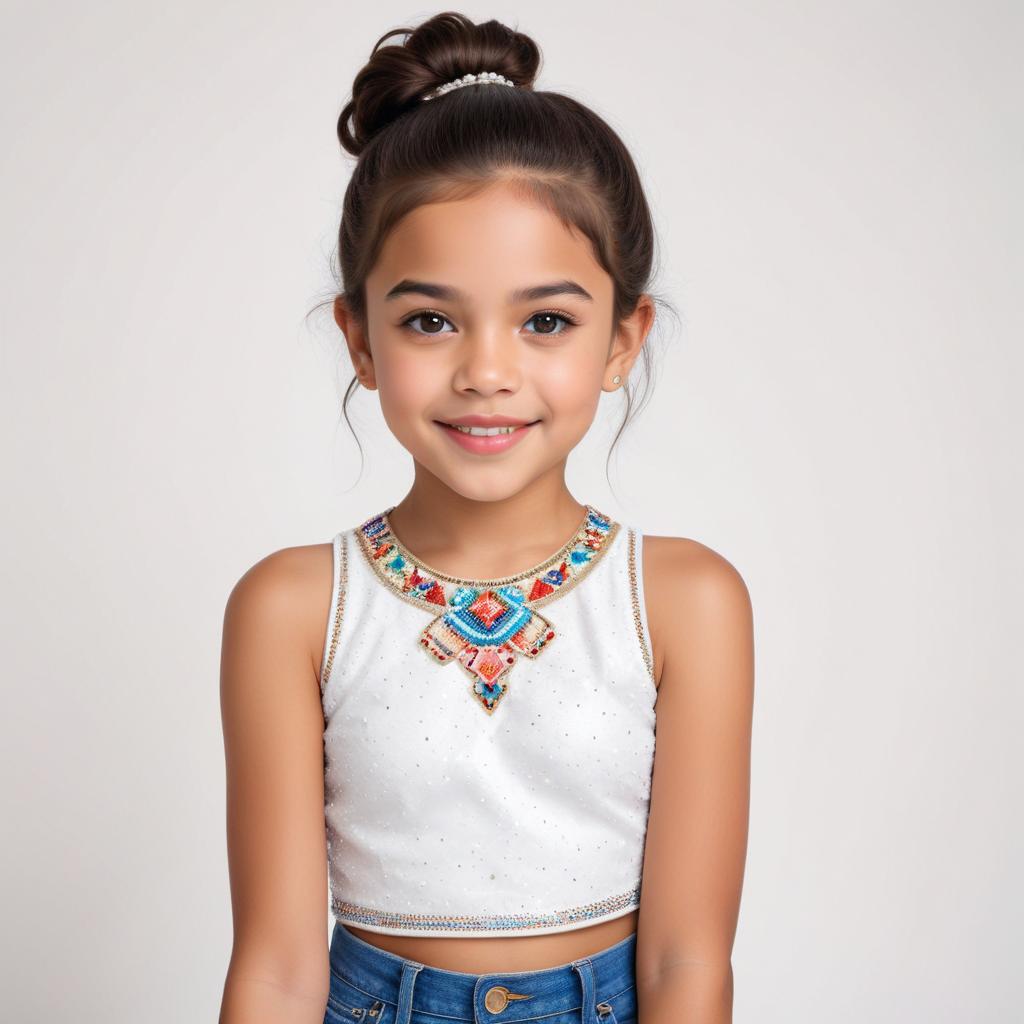 Young girl in stylish ethnic outfit Young girl in stylish ethnic outfit