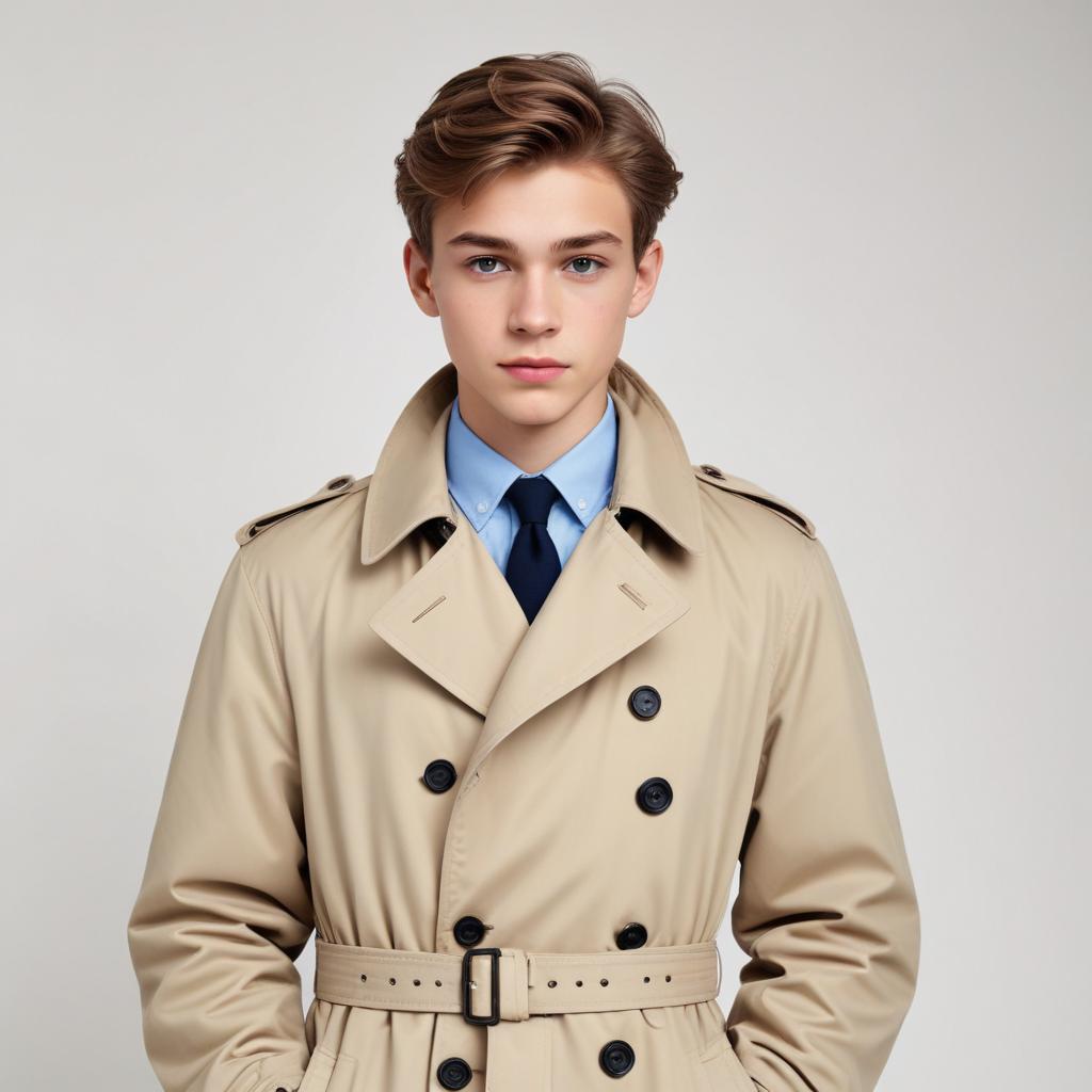 Young man in stylish coat Young man in stylish coat