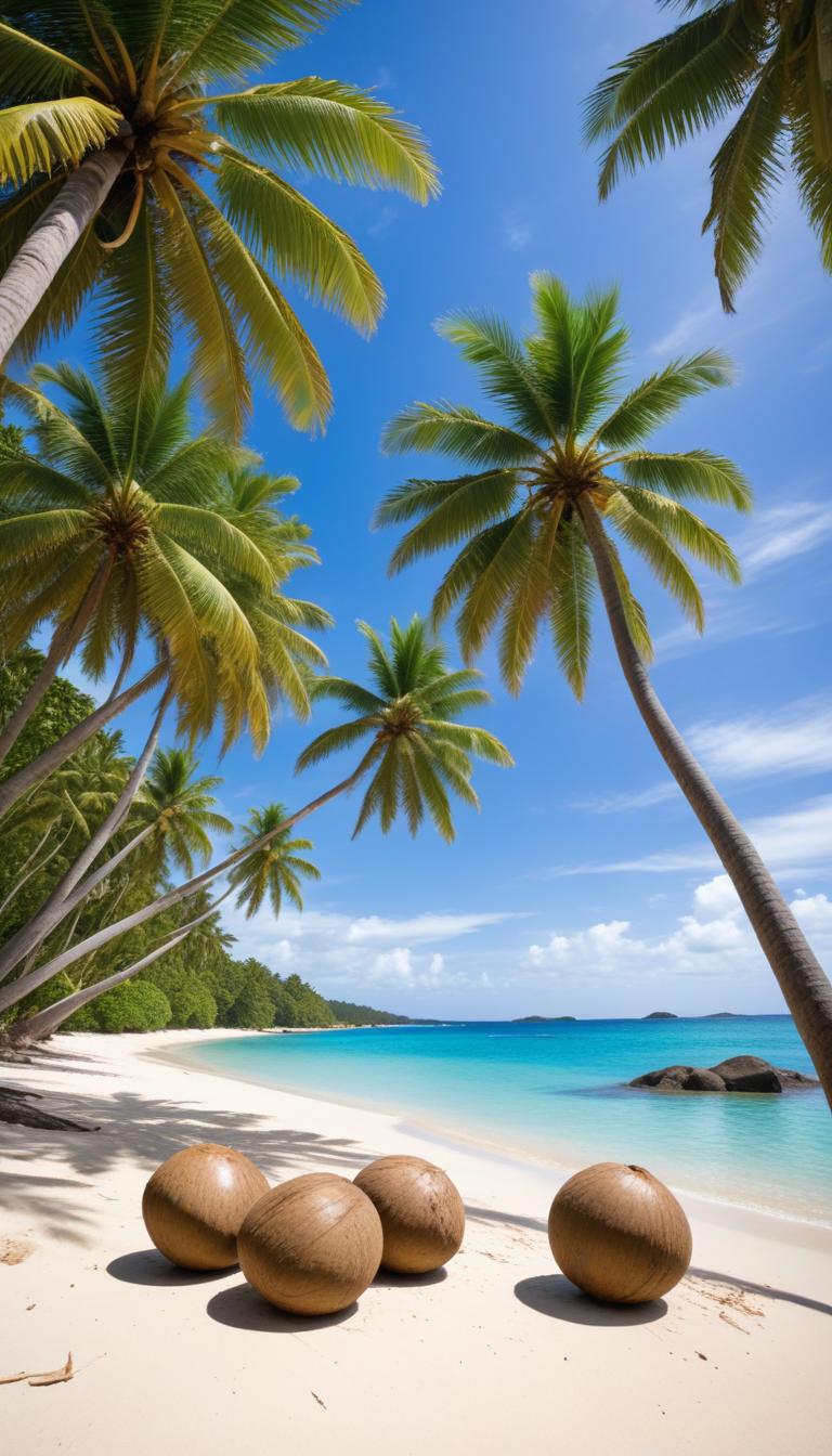 Tropical beach with palm trees Tropical beach with palm trees