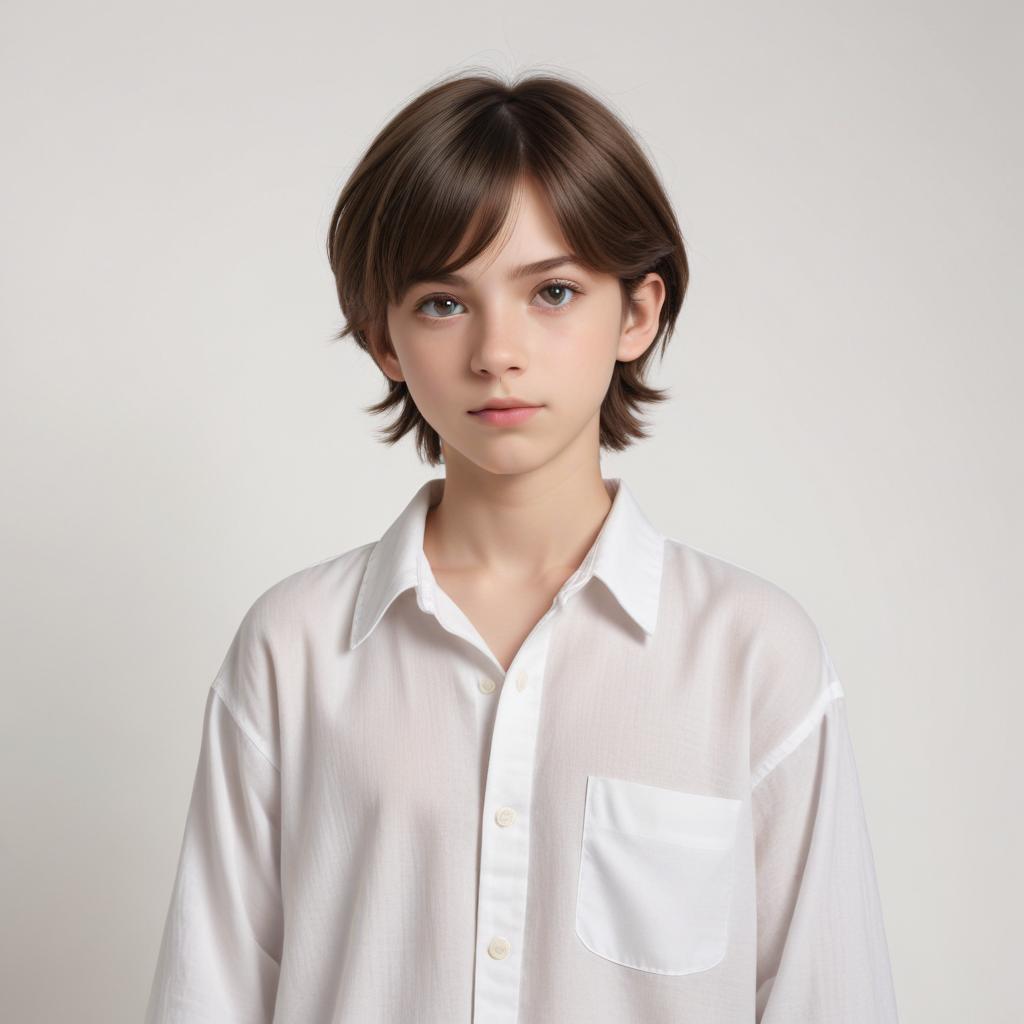 Portrait of a boy in a white shirt Portrait of a boy in a white shirt
