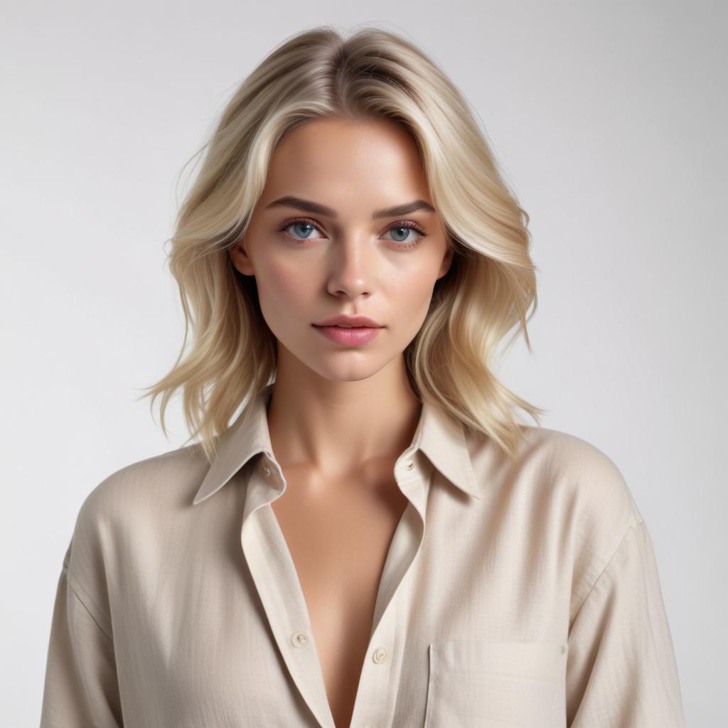 Natural beauty with soft features Natural beauty with soft features