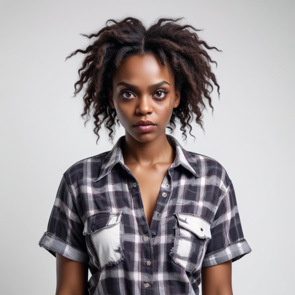 Stylish portrait with textured hair Stylish portrait with textured hair