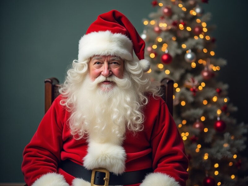 Jolly santa claus in christmas spirit Jolly santa claus in christmas spirit