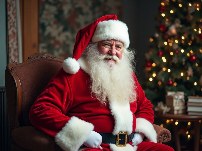 Santa claus in cozy setting Santa claus in cozy setting