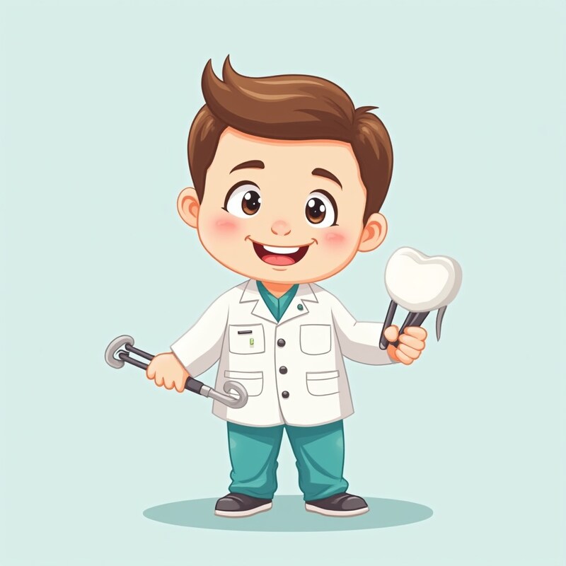 Young dentist with dental tools Young dentist with dental tools