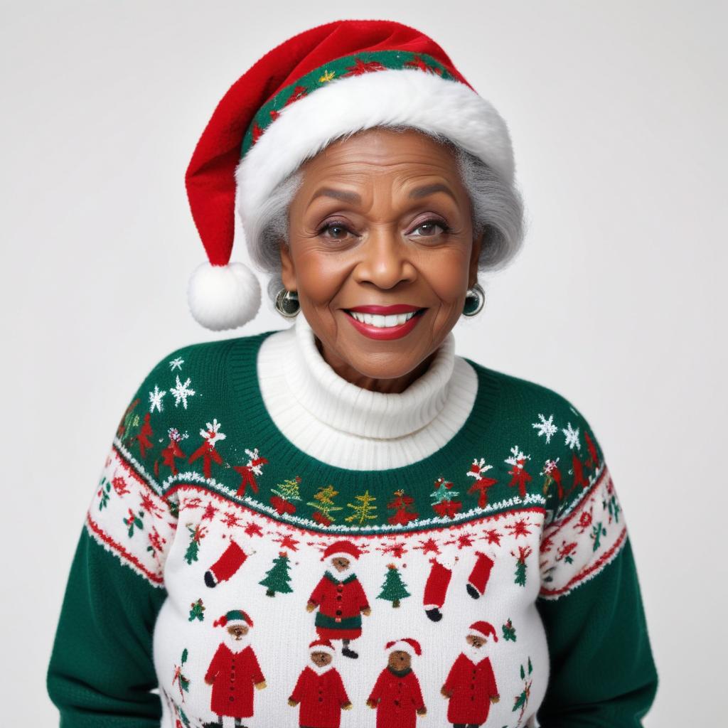 Joyful woman in festive attire Joyful woman in festive attire
