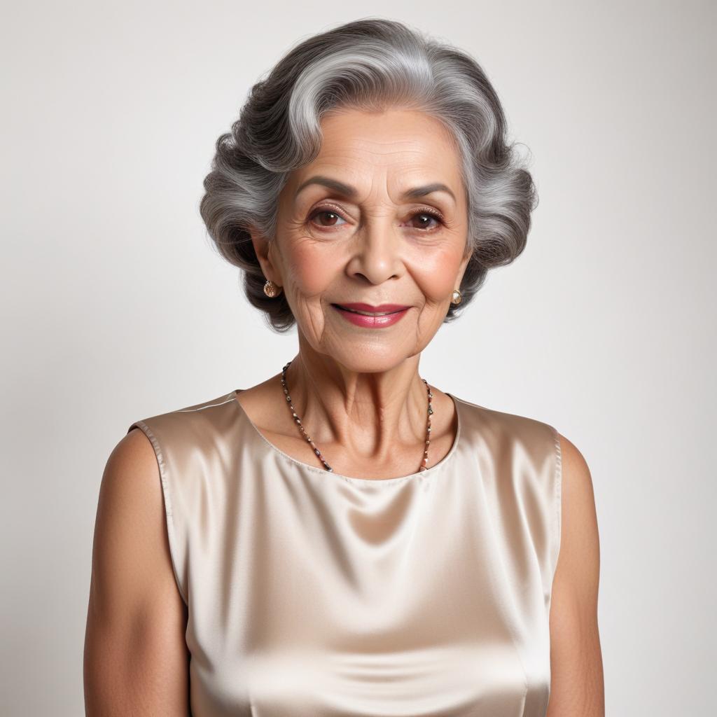 Elegant senior woman with silver hair Elegant senior woman with silver hair