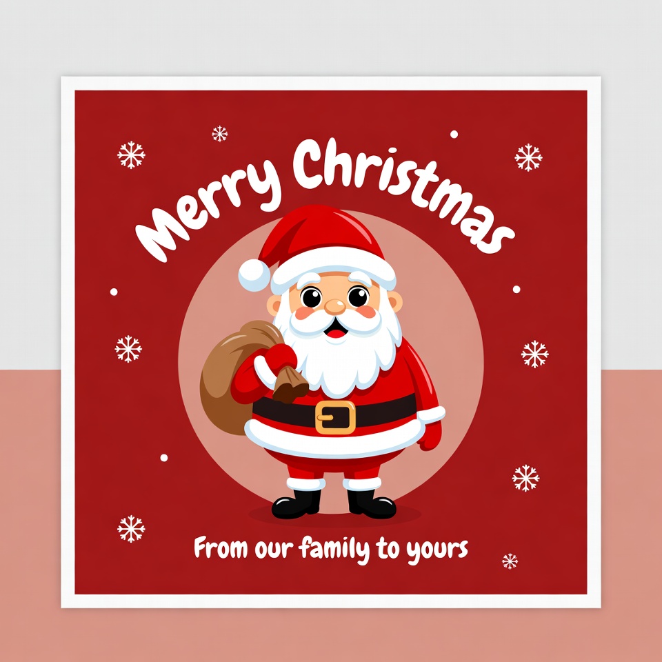 Santa claus christmas greeting card Santa claus christmas greeting card