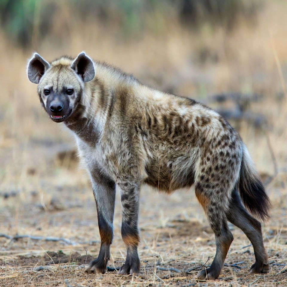 Spotted hyena in natural habitat Spotted hyena in natural habitat