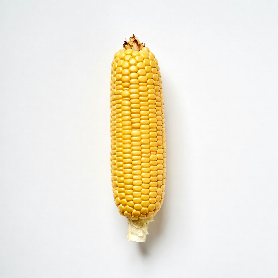 Fresh yellow corn on a white background Fresh yellow corn on a white background