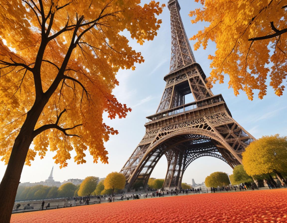 Autumn day at eiffel tower Autumn day at eiffel tower