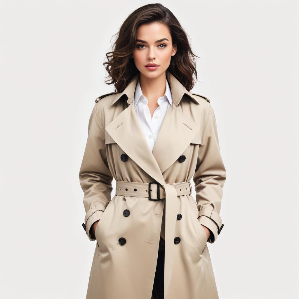 Stylish woman in trench coat Stylish woman in trench coat