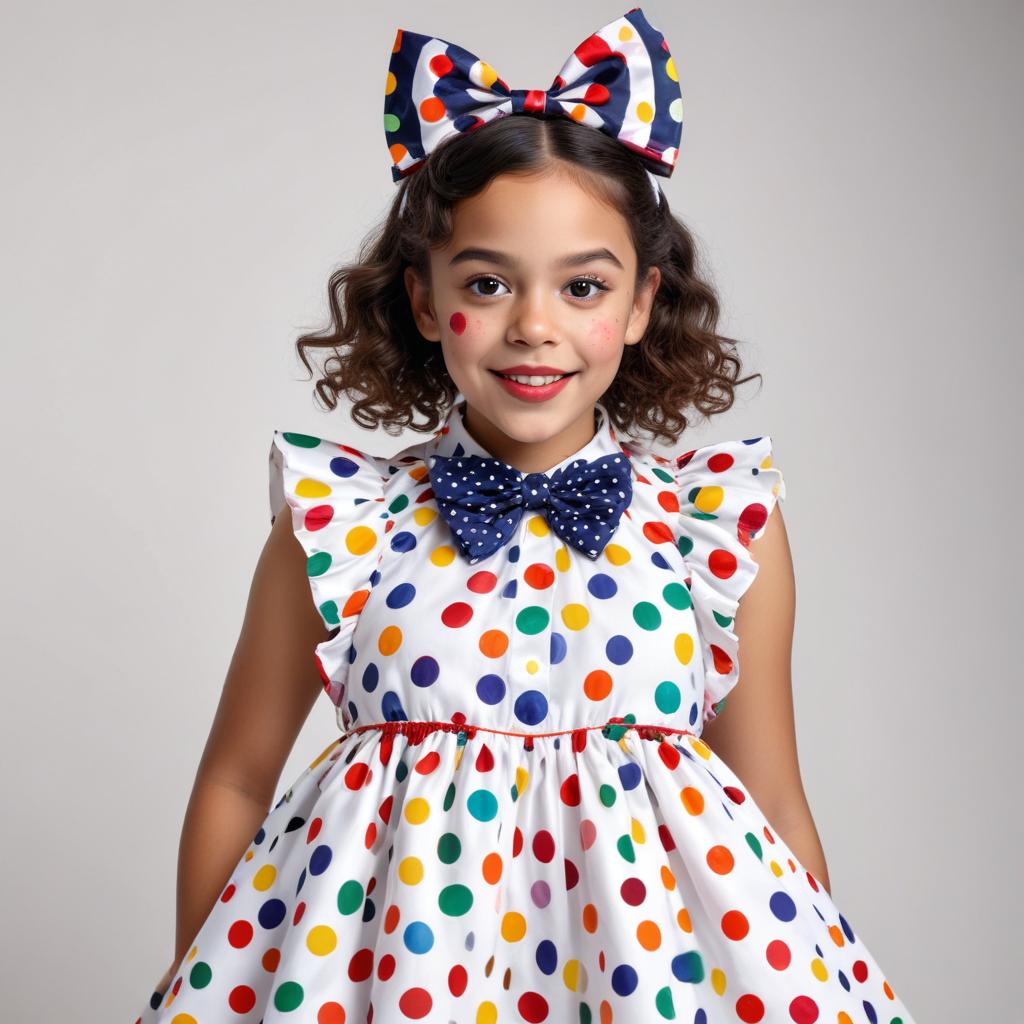 Colorful polka dot dress celebration Colorful polka dot dress celebration