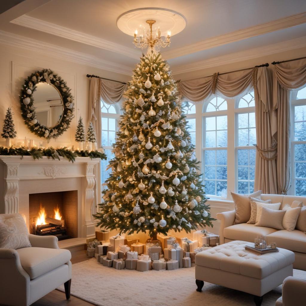 Cozy holiday living room scene Cozy holiday living room scene