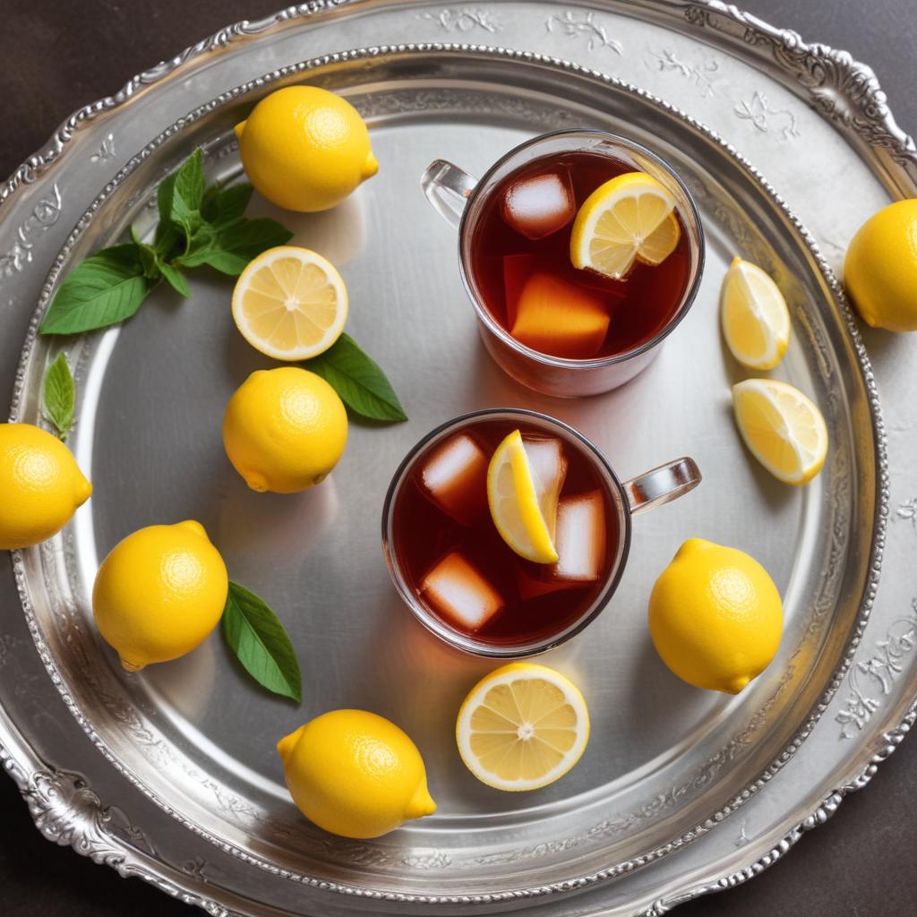 Refreshing iced tea with lemons Refreshing iced tea with lemons
