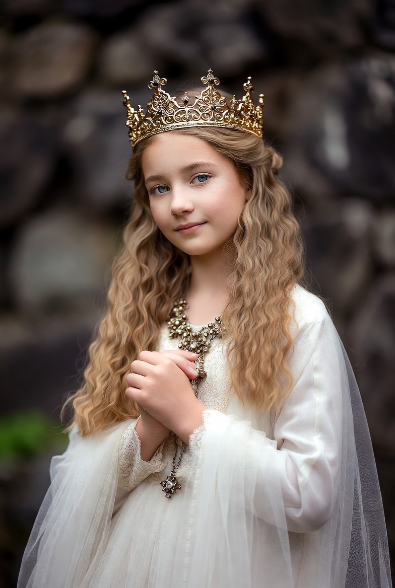 Young girl in royal attire Young girl in royal attire