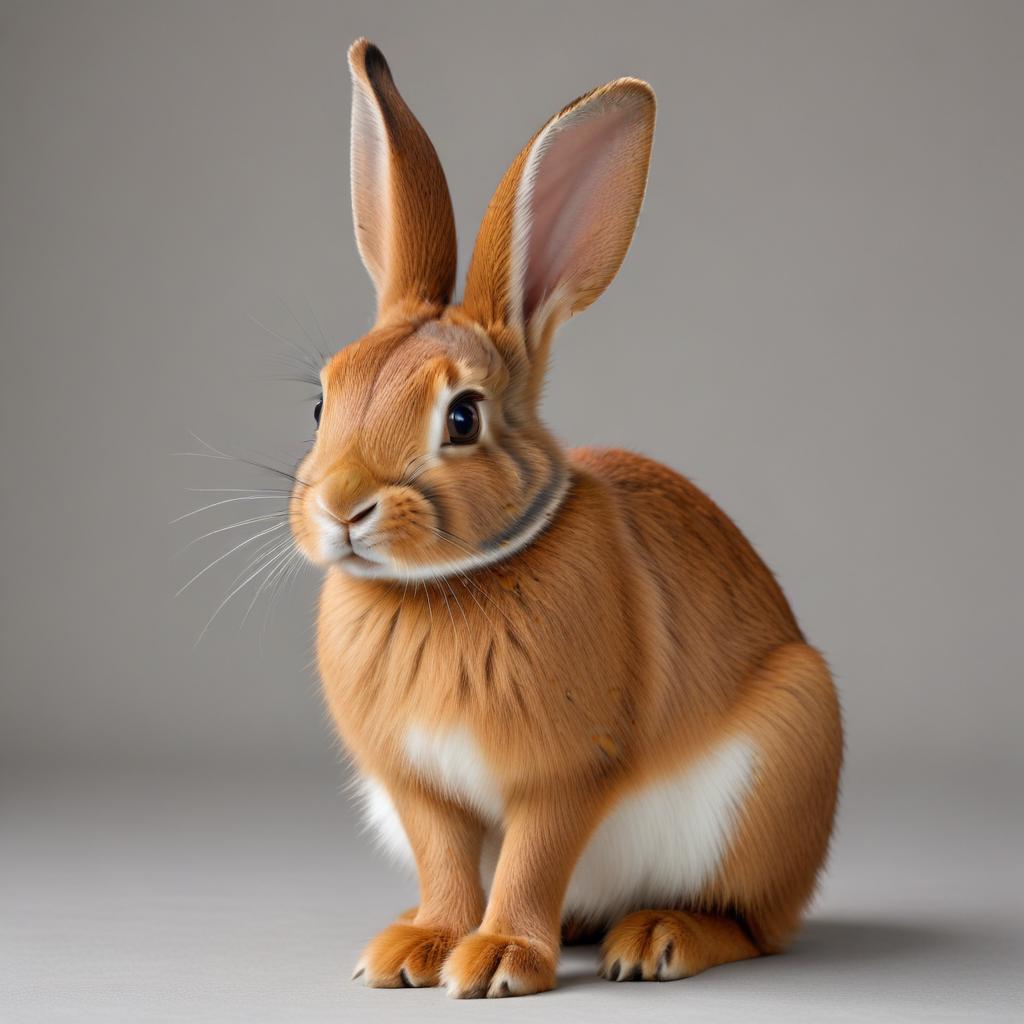 Cute brown rabbit posing calmly indoors Cute brown rabbit posing calmly indoors