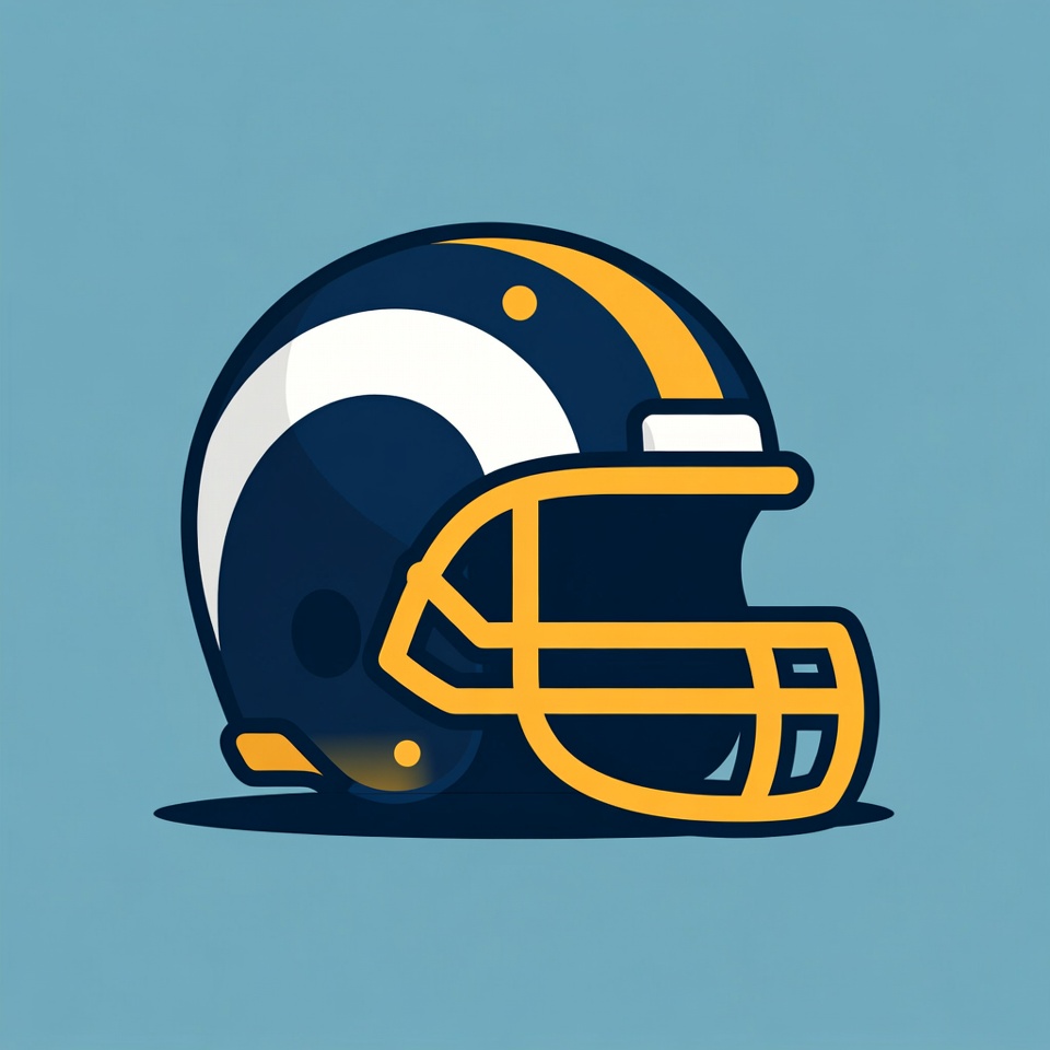 Blue and yellow iconic football helmet Blue and yellow iconic football helmet