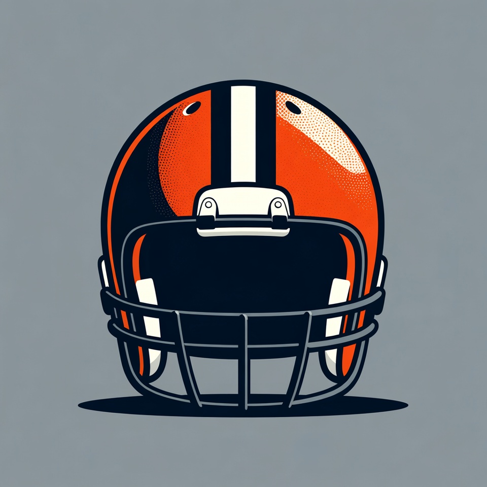 Football helmet design in bold colors Football helmet design in bold colors
