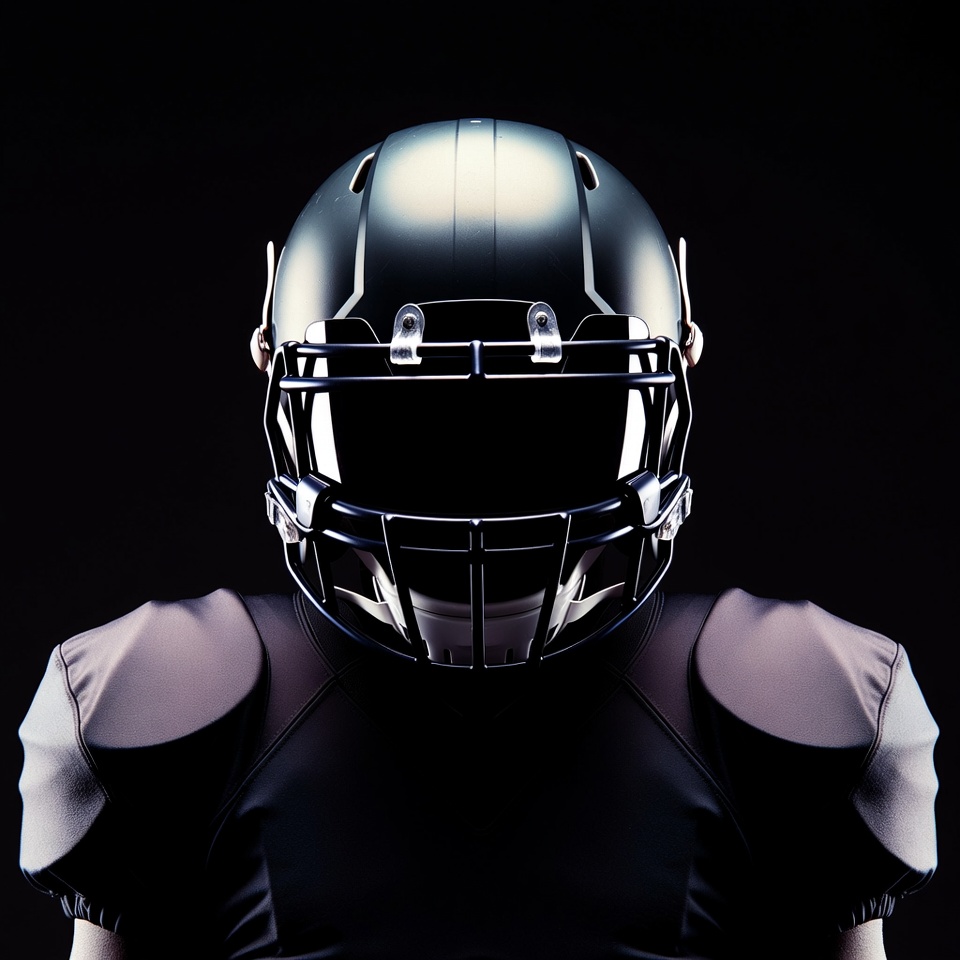 Football player in black uniform Football player in black uniform