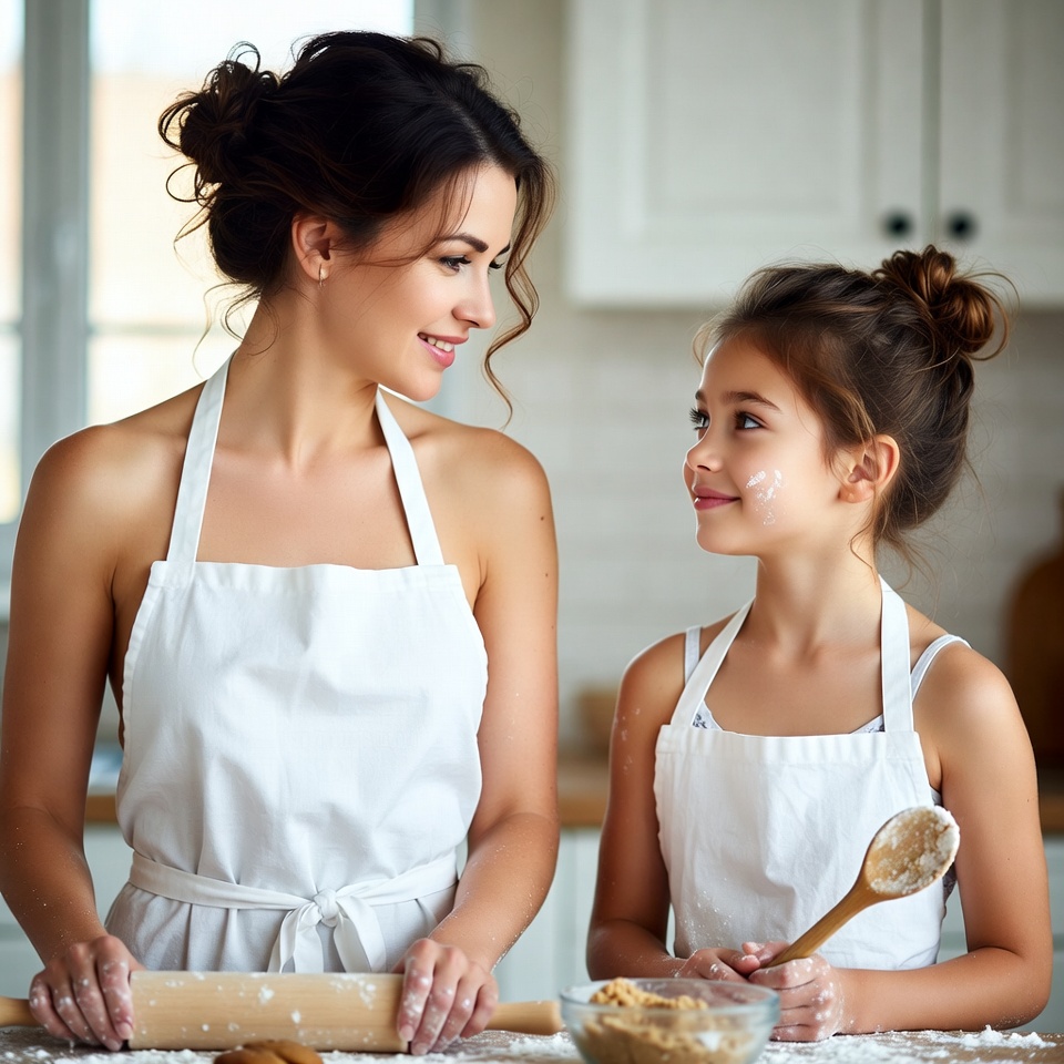 Baking together in the kitchen Baking together in the kitchen