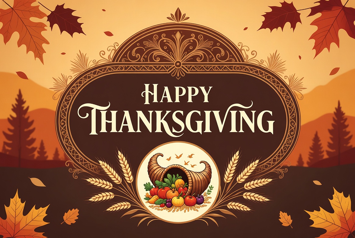 Festive thanksgiving celebration artwork Festive thanksgiving celebration artwork