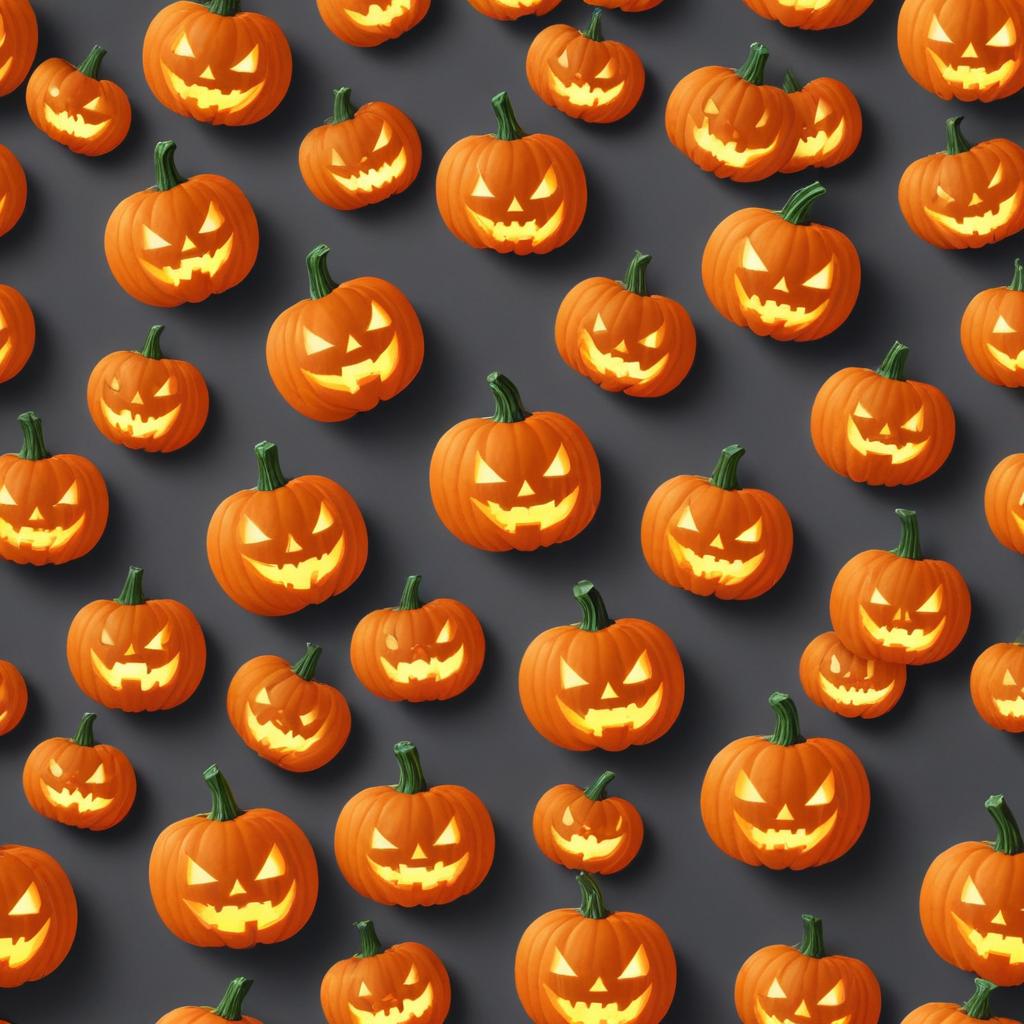 Bright halloween pumpkins display Bright halloween pumpkins display