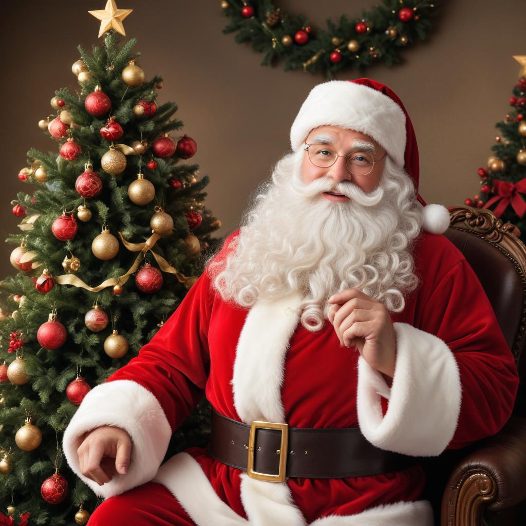 Santa claus with christmas tree Santa claus with christmas tree