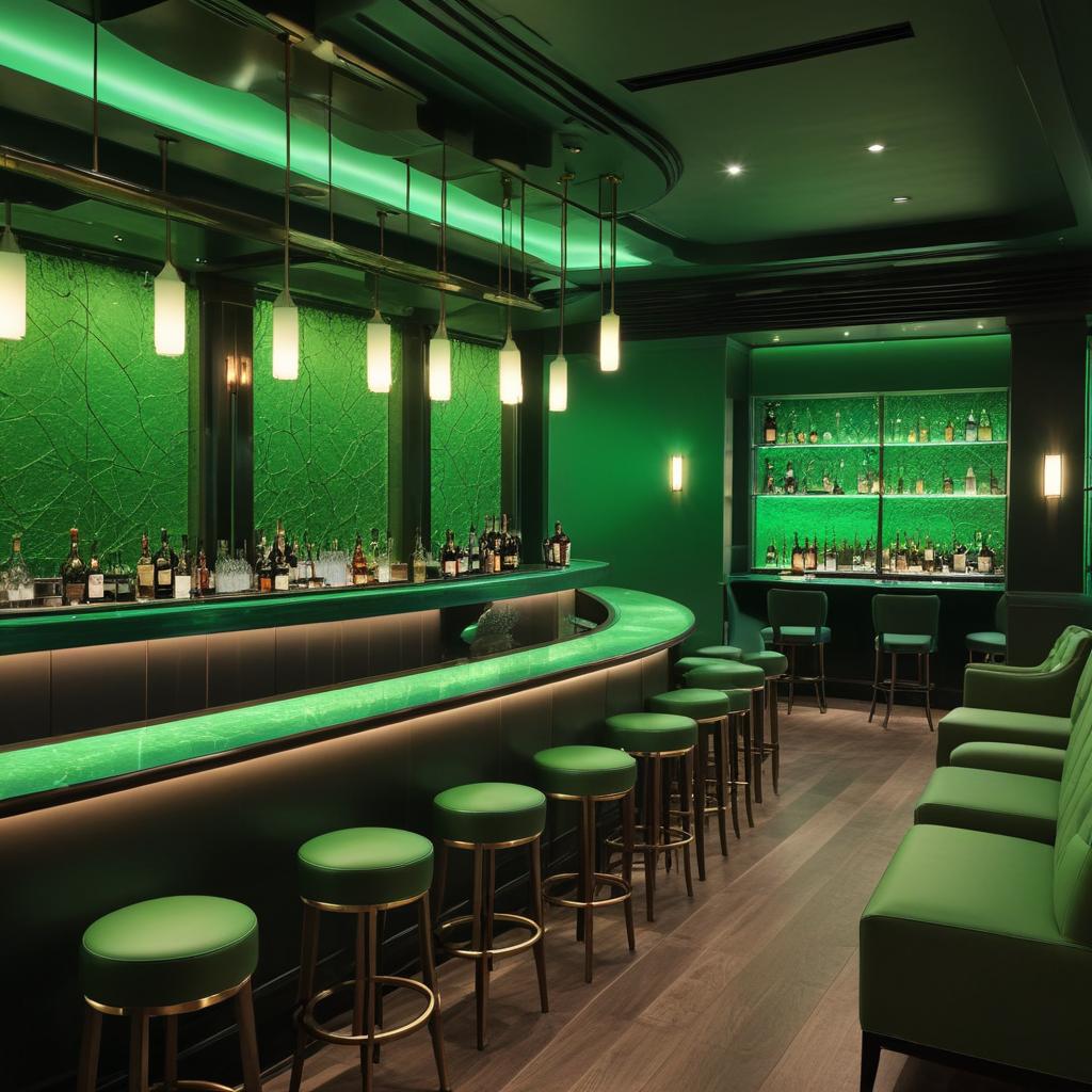 Green bar with modern design Green bar with modern design