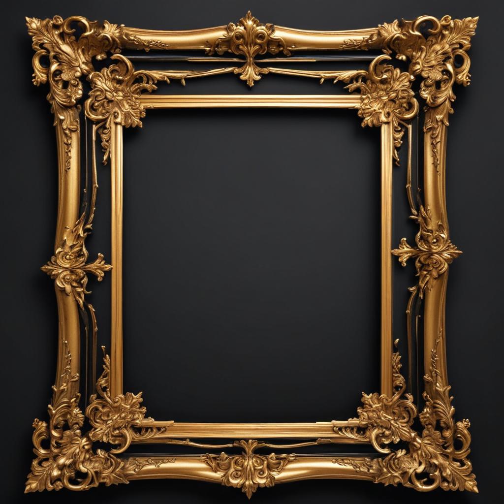 Elegant gold ornate picture frame Elegant gold ornate picture frame