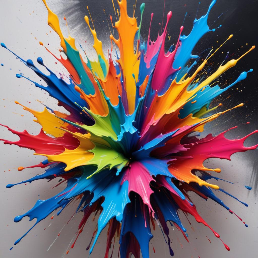 Colorful paint splash explosion art Colorful paint splash explosion art
