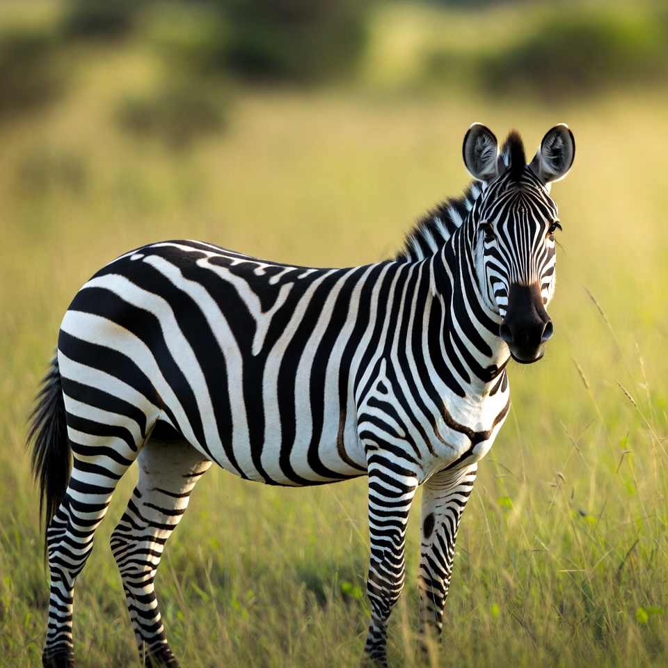 Zebra in golden grassland setting Zebra in golden grassland setting